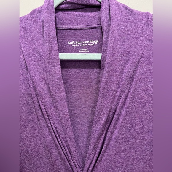 Soft Surroundings Bundle of 2 Purple Long Sleeve Top & Lace Trim Cami Size M - Picture 4 of 9